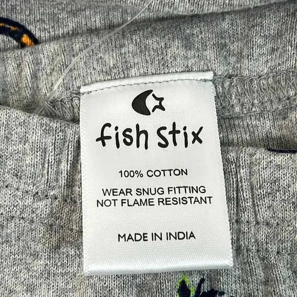 NWOT Fish Stix Surfing Dino pajamas 4T - Picture 6 of 9